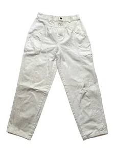 VTG Britannia Women's White Multi-Seamed Patchwork Pants SMALL - Picture 1 of 10