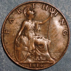 Great Britain Farthing 1914 George V KM# 808.1 - Picture 1 of 2