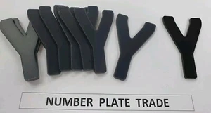4D Acryl GLANZ Schwarz Buchstabe 3mm Erhöht Zum Selbermachen Registrierung UK REG 3M | Y x20 Stck. - Bild 1 von 6