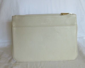 Bolso sin asas GiGi New York Chloe de cuero NUEVO con cremallera superior marfil - Imagen 1 de 9