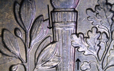 2016 P Roosevelt Dime with feeder finger damage - Image 1 of 3