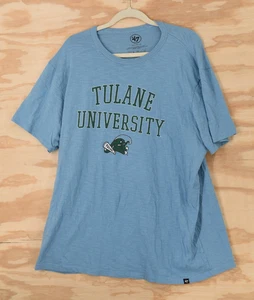 Tulane University Angry Wave Herren XXL Blau T-Shirt Marke '47 - Green Wave - Bild 1 von 6