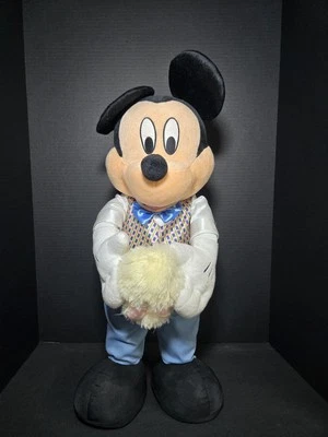 DISNEY MICKEY MOUSE PELUCHE DE PASCUA SOSTENIENDO BEBÉ POLLITO 24" Foto 1 de 4