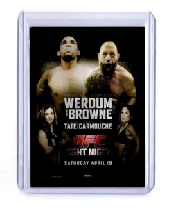 2015 Topps UFC Champions Fight Poster Card Werdum Miesha Tate Khabib #FPR-FOX11 - Picture 1 of 2