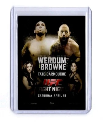 2015 Topps UFC Champions Fight Poster Card Werdum Miesha Tate Khabib #FPR-FOX11 - Image 1 of 2