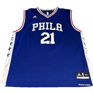 Adidas Philadelphia 76ers Joel Embiid #21 Swingman Blue Jersey Men's 2XL - Picture 1 of 9