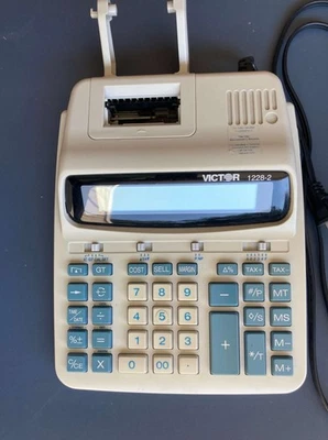 Victor 1228-2  Printing Calculator, Works 2 Color 12 Digit - Image 1 of 2