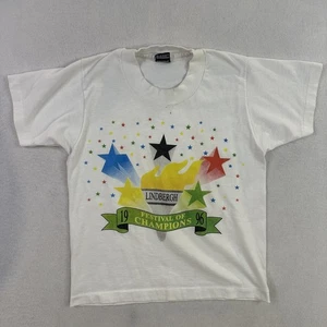 Vintage Lindbergh Festival of Champions Shirt Youth Medium 90s Graphic Tee 1996 - Picture 1 of 13