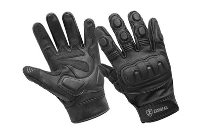 Riding Gloves Motorcycle Leather Protective Knuckles Touchscreen Biker Armor - Image 1 of 4