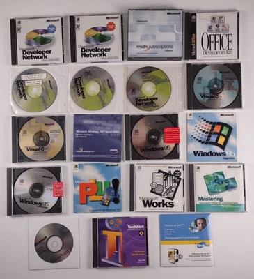 LOTE de 25 CD de Microsoft Biblioteca MSDN Windows 95 Visual C++ Desarrollo de oficina + MÁS Foto 1 de 4