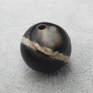 Stunning Antique 1 Line Sulieman Natural Eye Agate Dzi Bead Amulet - Picture 1 of 16