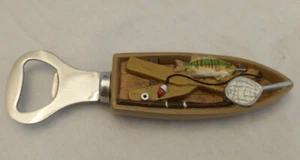 Awesome Paddle Boat Canoe Fishing Beer Bottle Opener Stainless - Picture 1 of 3