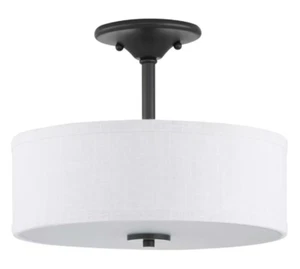Progress Lighting Inspire Collection 2-Light Graphite Semi-Flush Mount - Picture 1 of 8