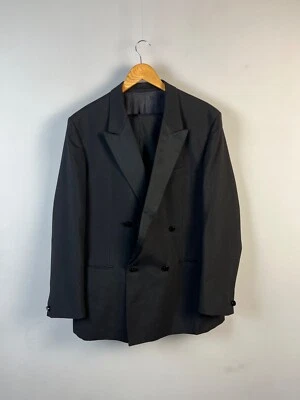 GIVENCHY Vintage Wool & Polyester Men Black Smoking Suit Yugoslavia Size R44 - Image 1 of 4