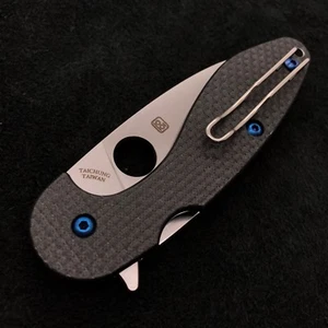 Spyderco Sliverax ~ (6) Hex Screw Set ~ Titanium blue (No Knife) C228CFP - Picture 1 of 6