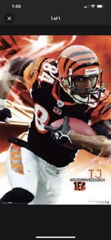 2007 NFL FOOTBALL CINCINNATI BENGALS TJ HOUSHMANDZADEH POSTER 22X34 NEW Cover