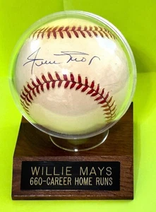 Willie Mays Autograph baseball San Francisco Giants Mets COA HOF Vintage - Picture 1 of 6