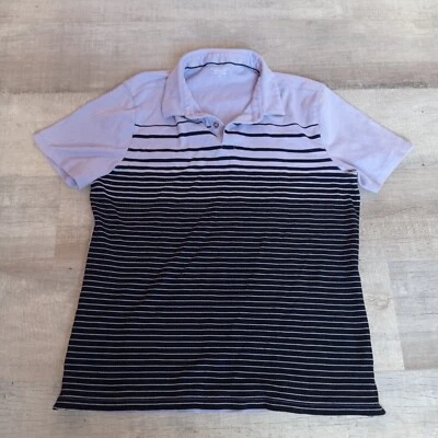 Structure Activewear Denim Striped Shirt XL Polo Shirt - Image 1 of 4