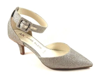 Bomba Anne Klein Fararia Iflex Punta Medio Tacón Tobillo Correa Elige Talla/Color Foto 1 de 2