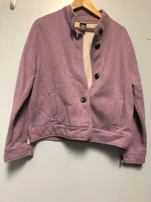 Laura Scott Womens Embellished Plum Purple Size Large Zipper Front Jacket Foto 1 de 4