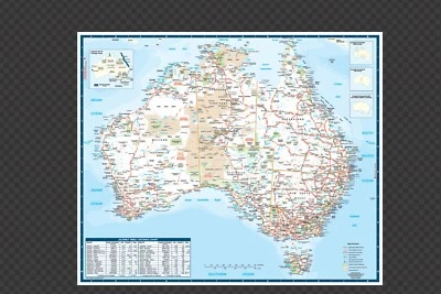 Map of Australia Map Outdoor Sticker Decal Caravan Travel Camper Van 30~130cm - image 1 of 2