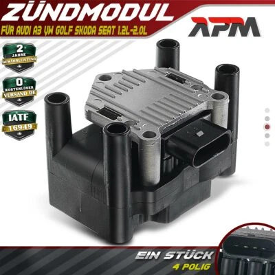 Zündspule für Audi A3 1.2 1.6 1.8 A4 1.6 VW Golf 4 5 6 Bora 1.2 1.4 1.6 1.8 2.0 - Bild 1 von 4
