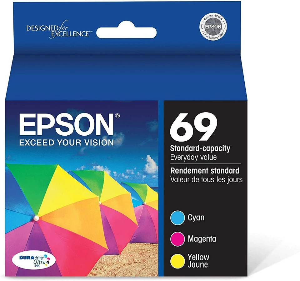 Epson 69 T069520 Color Inkjet Cartridge Pack - Cyan, Magenta & Yellow