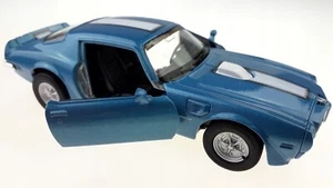 WELLY DieCast 1:34 PONTIAC FIREBIRD TRANS AM 72 BLUE New Model Car Metal in Box - Picture 1 of 8