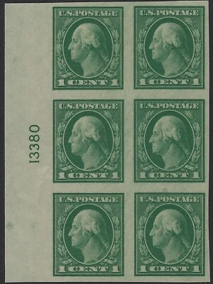 US Scott # 481 - Plate # Block - Mint OG NH - XF +                       (C-557) - Image 1 of 2