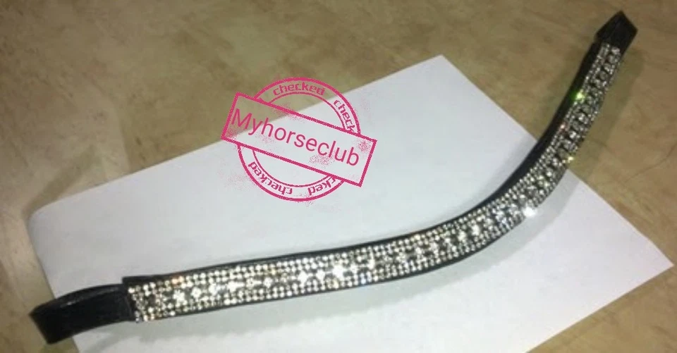 Brow band Bling White Crystal Brow Band Warm blood Full, Cob, Pony 5 Row Free Sh - image 1 of 1