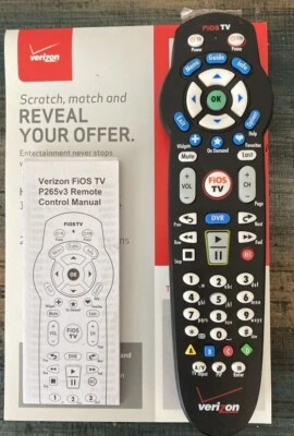 Verizon FiOS VZ P265v5 RC Replacement TV Remote Control - Image 1 of 3