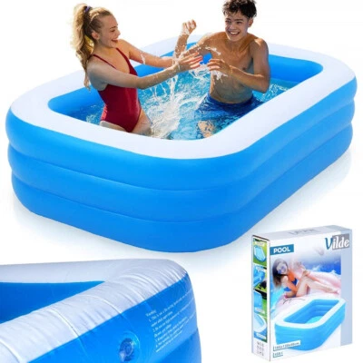 Gartenpool Swimmingpool Pool Schwimmbecken aufblasbar 170x115x47 cm - Bild 1 von 4