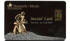 Goldbarren 1 Gramm 999.9  Gold  Heimerle und Meule Secain Card (DHL 5.49 Only)
