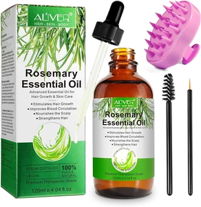 Olio Essenziale Di Rosmarino per Capelli Crescita Con Pettine Da Massaggio, Hair - Foto 1 di 14