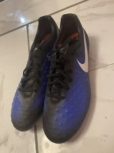 NIKE MAGISTA ONDA SAMPLE OPUS II SG-PRO SOCCER CLEATS SIZE 10 BLACK BLUE WHITE - Picture 1 of 8