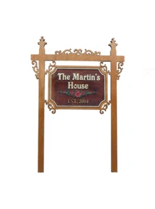 1:12 Scale Miniature Dollhouse Hand painted Personalized Sign - Picture 1 of 1
