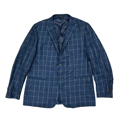 Blazer Lauren Ralph Lauren Para Hombres 46L Azul Cuadros Lino Dos Botones Abrigo Deportivo Foto 1 de 4