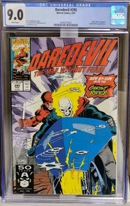 CGC 9.0 Daredevil #295 1991 Marvel LEE Ghost Rider & Typhoid Mary App - Picture 1 of 1