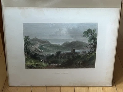 Grabado en acero de St. Bees College Cumbria, Inglaterra W.H. Bartlett R. Wallis Foto 1 de 4