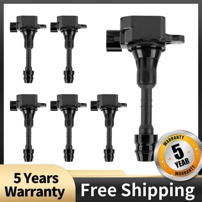 Set of 6 Ignition Coil For 2003-2006 Infiniti G35 2003-2008 Infiniti FX35 UF401 - Image 1 of 4
