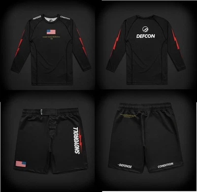 Nuevo DEFCON x SHOYOROLL Rashguard LS Lote #138 VIOLENTO Bjj Brasileño (Negro) Foto 1 de 4