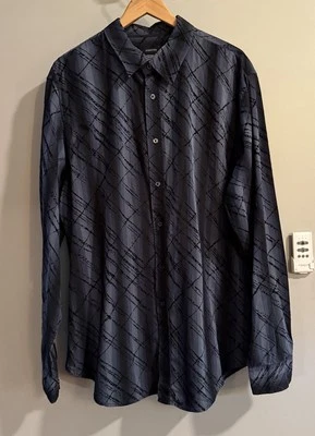 Structure Shirt Abstract Plaid Cotton Long Sleeve Button Up Mens XL - Image 1 of 4