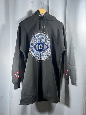 Tommy Hilfiger x Gigi Hadid Black Sequin Eye Logo Hoodie 2017 Collection Size M - Image 1 of 4
