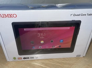 Aimko 7" Quad Core Tablet 8GB Internal Storage Black New in box - Picture 1 of 4