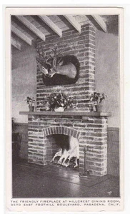 Postal Friendly Chimenea Hillcrest Comedor Pasadena California - Imagen 1 de 1