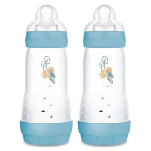 MAM Easy Start Anti-Colic Baby Bottle, Fast Flow, Breastfeeding-Like Silicone - Picture 1 of 5