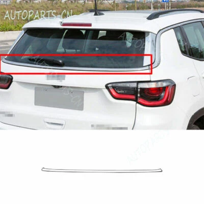 Tira de ventana trasera externa de acero cromado para Jeep Compass 2017-2020 1 pieza Foto 1 de 4