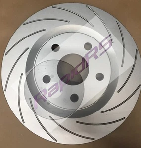 FORD BA XR6T XR8T BF XR6 FG SLOTTED DISC BRAKE ROTORS GROOVED FRONT PAIR - Picture 1 of 3