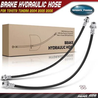 2x Manguera hidráulica de freno trasero izquierdo izquierdo derecho y derecho derecho para Toyota Tundra 2004 2005 2006 Foto 1 de 4