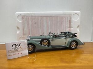 1/24 CMC 1937 Horch 853 Cabriolet Green Cream RARE M-016 No Box